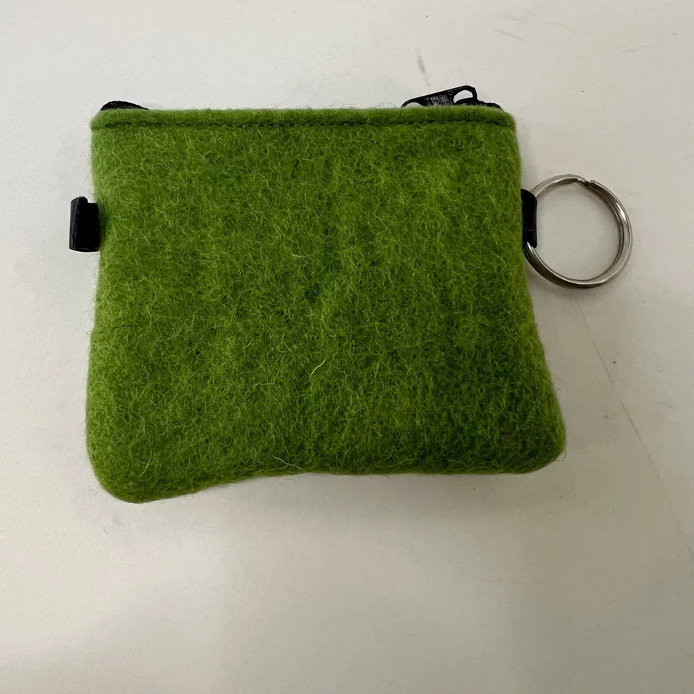 Joggles Wool Felt Mini Clutch Purse Lime Rickey NWT 3.5 x 4